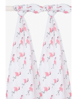 Муслиновые пеленки для новорожденного Jollein, большие, Flamingo