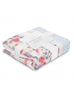 Одеяло бамбуковое Aden&Anais, White Label Watercolor Garden-Roses
