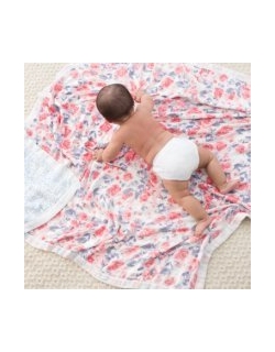 Одеяло бамбуковое Aden&Anais, White Label Watercolor Garden-Roses