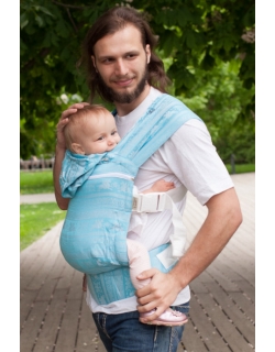 Эрго рюкзак шарфовый с бамбуком Карауш растущий 4x4, Kuzma Ocean