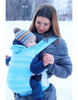 Эрго рюкзак шарфовый с бамбуком Карауш растущий 4x4, Adel Sky