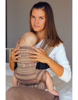 Эрго рюкзак шарфовый Karaush с бамбуком, Adel Toffee