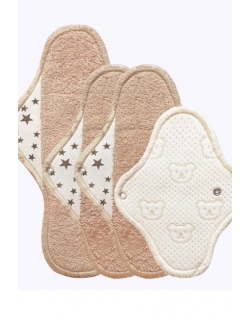 Набор женских гигиенических многоразовых прокладок, миндаль