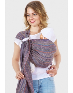 Слинг с кольцами Mums Era "Лайн", синий с сиреневым