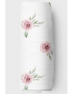 Муслиновая пеленка для новорожденных Adam Stork большая, Roses