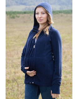 Слингокуртка флисовая Эркелей 3в1, темно-синий