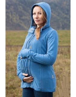 Слингокуртка флисовая Эркелей 3в1, темно-голубой