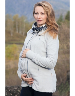 Слингокуртка флисовая Эркелей 3в1,жемчужная