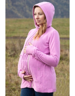 Слингокуртка флисовая Эркелей 3в1, розовый вереск