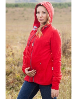 Слингокуртка флисовая Эркелей 3в1, красный