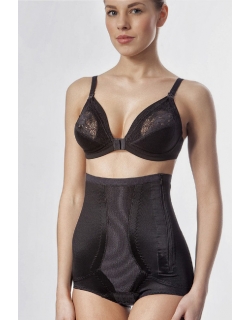 Бандаж трусы послеродовой высокий с косточками (корсет), черный