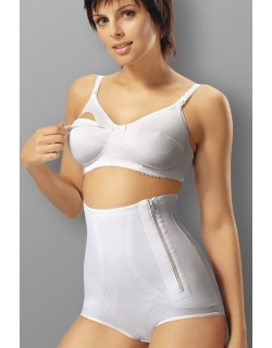 Бандаж трусы послеродовой высокий с косточками (корсет), белый