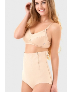 Бандаж трусы послеродовой утягивающий с косточками, бежевый