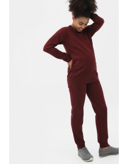 Костюм для кормящих и беременных из замши, цвет бордовый