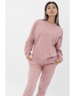 Костюм для кормящих и беременных из футера, розовый