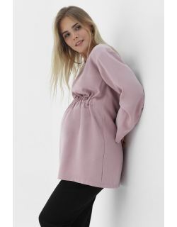 Туника для беременных со сборкой, цвет лавандовый