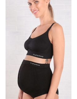 Бандаж трусы для беременных с косточками, черный