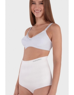 Бандаж трусы послеродовой бесшовный с косточками, белый