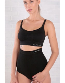 Бандаж трусы послеродовой бесшовный с косточками, черный