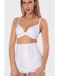 Бандаж трусы послеродовой высокий с косточками, белый