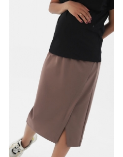 Юбка-карандаш для беременных и родивших универсальная, цвет мокко