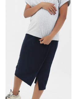 Юбка-карандаш для беременных и родивших универсальная, цвет темно-синий