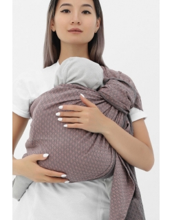 Слинг с кольцами YM, бежевый с серым