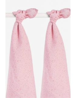 Пеленки муслиновые для новорожденных Jollein, большие, Mini Dots, Pink
