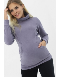 Толстовка для кормящих и беременных флисовая, сиреневая