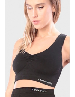 Бюстгальтер-топ для беременных дородовый бесшовный, черный