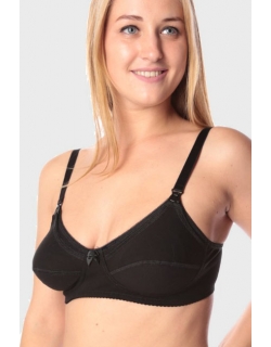 Бюстгальтер для кормления Классика (хлопковый, мягкий), черный