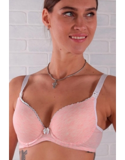 Бюстгальтер для кормления и беременных Elize, розовый меланж