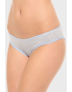 Трусы для беременных и после родов Universal (хлопок), меланж с голубой каемкой