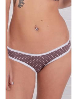 Трусы для беременных и после родов универсальные (низкие), горох/шоколад