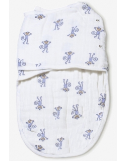 Пеленка кокон для новорожденных муслиновая на кнопках Aden&Anais, Jungle jam monkey