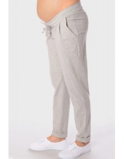 Брюки для беременных и родивших полуспорт, серый меланж