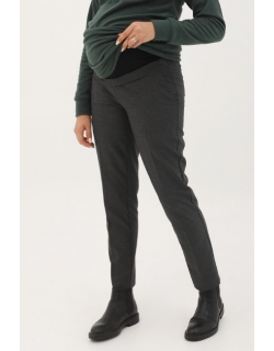Брюки для беременных и родивших укороченные зауженные, темно-серые