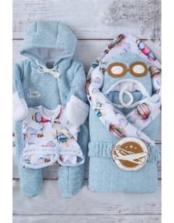 Комплект на выписку холодная зима, Bon Voyage (6 предметов)