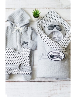 Комплект на выписку демисезонный, Black Stars(6 предметов)