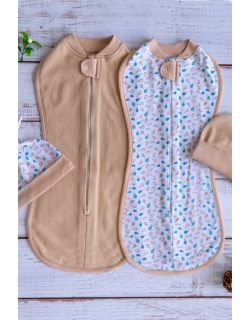 Комплект пеленок-коконов для новорожденных утепленный, Balloons