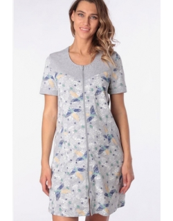 Халат для беременных на молнии, принт птицы