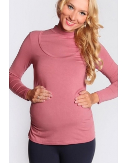 Водолазка для кормящих и беременных, роза