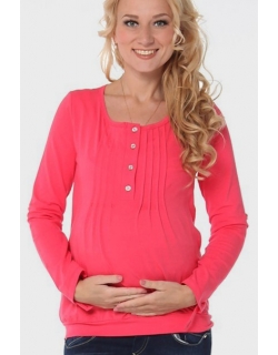 Топ для кормящих и беременных с защипами, коралл