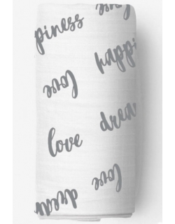 Муслиновая пеленка для новорожденных Adam Stork большая, Happiness