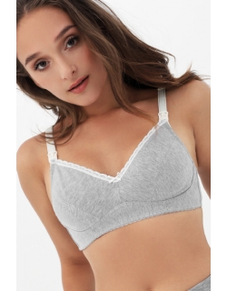 Бюстгальтер для беременных и кормящих, цвет серый меланж