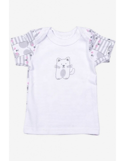 Футболка для новорожденных с коротким рукавом, кошки