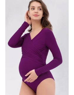 Боди для беременных и кормящих, фиолетовый