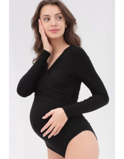 Боди для кормящих и беременных, черный