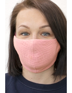 Маска медицинская многоразовая защитная от вирусов (для взрослого), коралловый