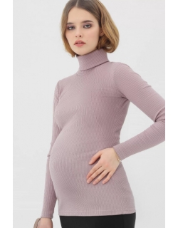 Водолазка для беременных и кормящих, темная пудра